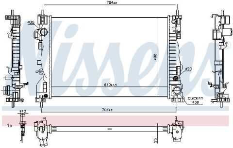 Радиатор ALFA GIULIETTA(10-)1.4 i(+)[OE 50514466]