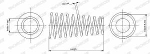 MONROE NISSAN Пружина підвіски задн.Primera 96-