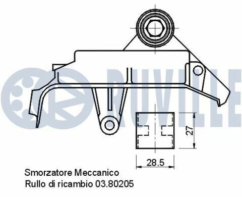 Натяжитель golf iv,sharan,audi a3,4,6,skoda octavia 1.8/t 20v (дв.agn,agu,arz) 96-