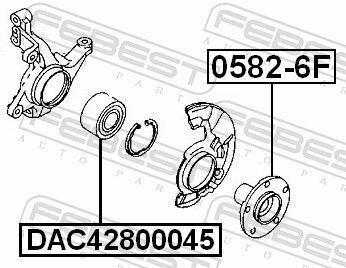 Подшипник ступицы перед. Mazda 3/6 03-13 (42x80x45)