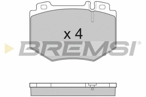 Тормозные колодки пер. MB W220 98-05 (brembo) (119,4x82,9x17,4)