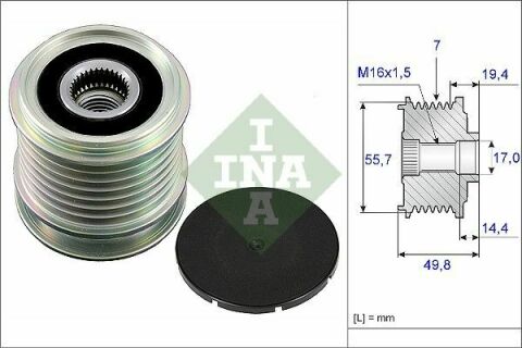 Шків генератора MB Sprinter 906 316i 06- (7PK), M271