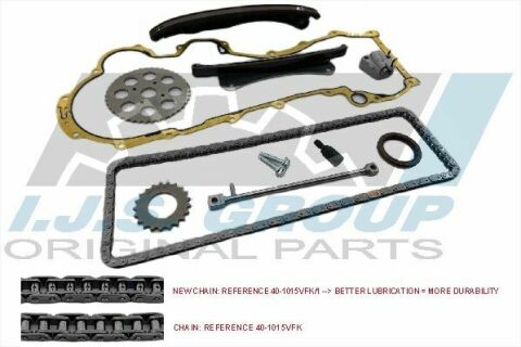Комплект ланцюга ГРМ Fiat Doblo 1.3JTD 04- (ланцюг, башмак, натяжник, зірочки, прокладка)