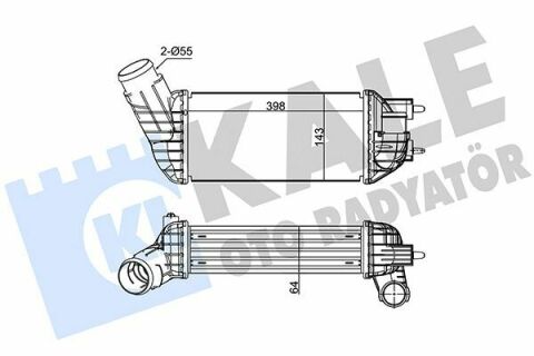 KALE FORD Интеркулер Transit 2.2/2.4TDCi 06-