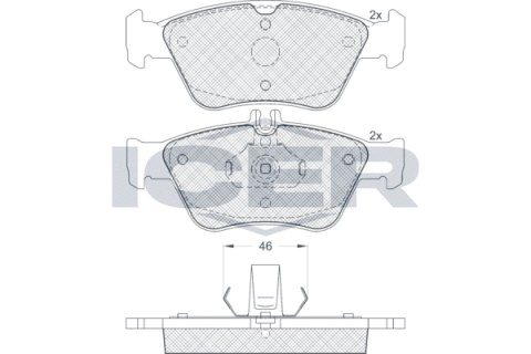 Колодки тормозные (передние) MB C-class (W202/S202)/E-class (W210/S210)/CLK-class (C208)/SLK 93-04