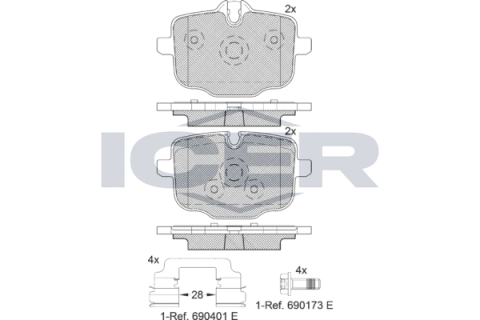 Колодки тормозные (задние) BMW 5 (G30, G31)/7 (G11, G12)/X5 (G05)/X6 (G06) 17-