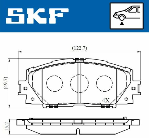 Колодки тормозные дисковые (комплект 4 шт)