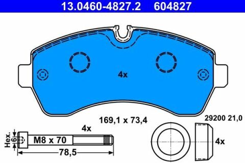 Колодки гальмівні (передні) MB Sprinter (906/907/910) 210-519CDI/VW Crafter 30-35/30-50 06-(спарка)