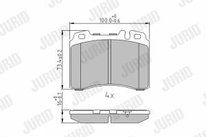 JURID DB Гальмівні колодки передні W124 E-klasa 93-96 3,2