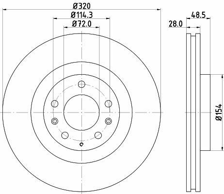 Тормозной диск передний CX7/CX9 07-2.2-3.7 (PRO)