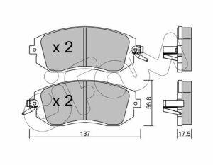 Гальмівні колодки пер. Subaru Impreza 02-/Forester 02- (akebono)