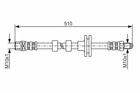 Шланг тормозной (передний) Land Rover Range Rover III 02-12 (L=481mm)