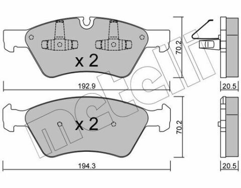 Колодки тормозные (передние) MB E-class (W211)/M-class (W164)/R-class (W251) 03-14/G-class (W463) 04