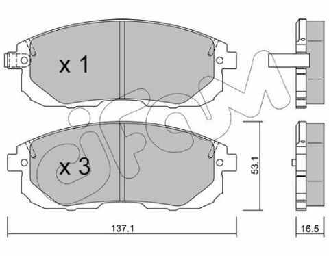 Гальмівні колодки передні Tiida 04-, Juke 14-, Maxima QX NISSAN