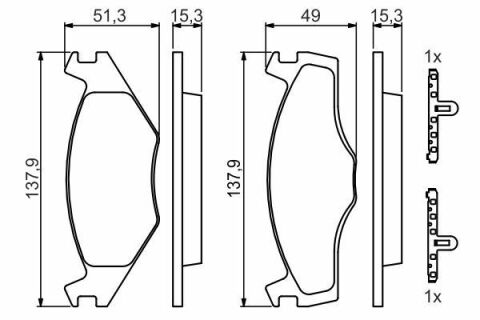 Колодки тормозные (передние) Seat Cordoba/Ibiza II/VW Golf/Jetta II/Passat 73-02