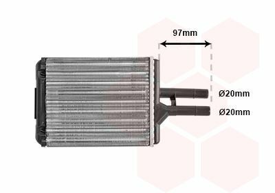 Радіатор пічки Opel Vectra B 1.6-2.5/2.0-2.2DTI 95-03