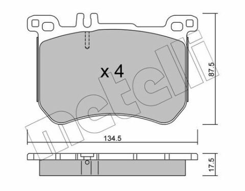 Колодки тормозные (передние) MB S-class (W222, V222, X222)/SL-class (R231) 12-