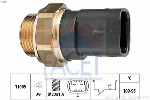 Датчик вмикання вентилятора ASTRA/VECTRA A,B/OMEGA A,B 1.0-3.0 86-03 (100°C-95°C)