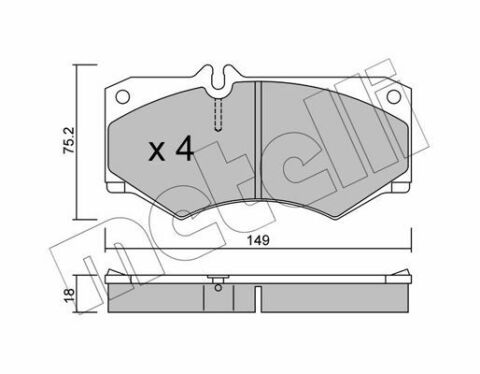 Колодки тормозные (передние) MB 207-410D