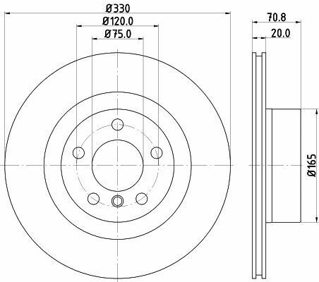 Диск тормозной задн. X3 F25,X4 F26 11- BMW HIGH CARBON