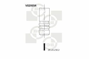 Клапан випуск OPEL Astra/Omega/Vectra 1.8-3.2i 98-