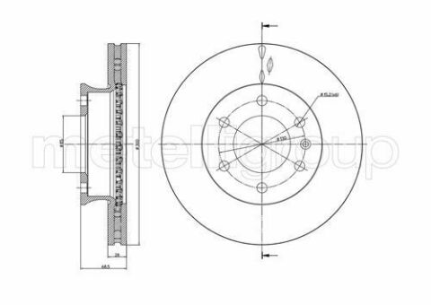 Тормозной диск перед. Crafter/W906/W907 (06-21)