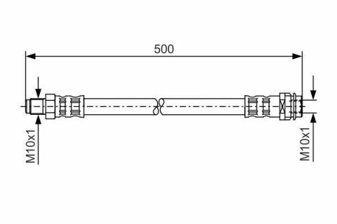 Шланг тормозной (передний) MB A-class (W169)/B-class (W245) 96- (475mm)