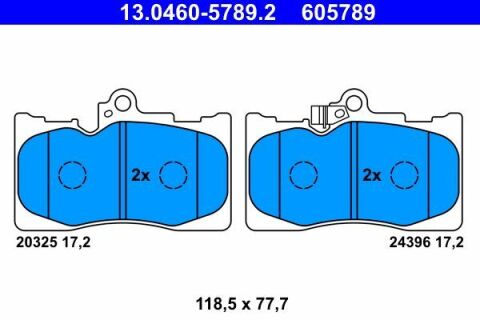 Колодки гальмівні (передні) Lexus GS/IS С/III 05-/ RC 14-