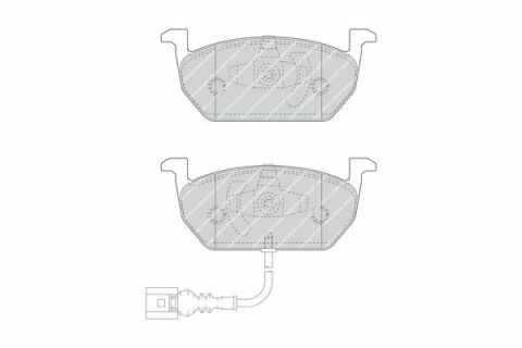 FERODO VW Тормозные колодки передн.Audi A3 13-,Seat Leon,Skoda Octavia III,Golf VII 12-