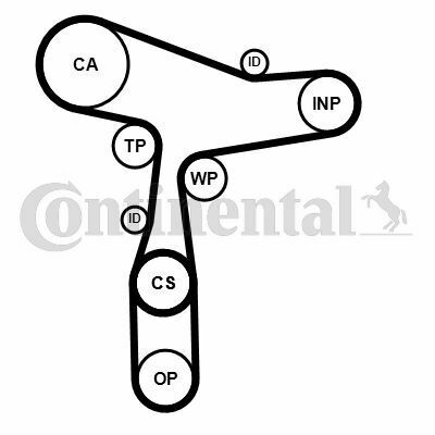 Комплект ГРМ + помпа Audi A3/A4/A5/A6/Q3/VW Caddy/T6 2.0TDI 15-/Golf VII 1.6TDI/2.0TDI 12- (25x145z)