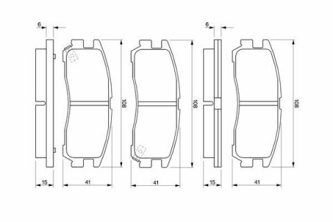 Тормозные колодки задние OPEL Sintra 96- (с ABS)