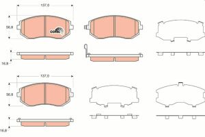 Тормозные колодки пер. Subaru Impreza 02-/Forester 02- (akebono)