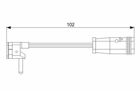 Датчик зносу гальмівних колодок (передніх) MB E-class (W211/S211) 02-09 (L=102mm) (1шт.)