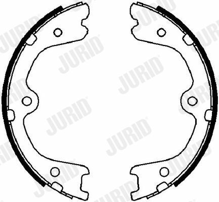 JURID NISSAN Тормозные колодки барабанные Pathfinder,Navara 05- JURID NISSAN Тормозные колодки барабанные Pathfinder,Navara 05-
