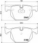 Тормозные колодки зад. BMW 3(E46)/7(E38)/X5(E53) 94-11 (ATE) (122x58,2x17,3), фото 1 - интернет-магазин Auto-Mechanic