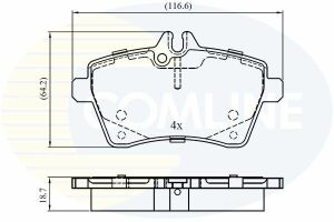 CBP01592 Comline - Тормозные колодки для дисков