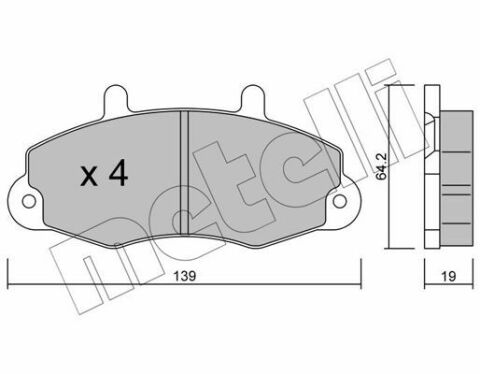 Колодки тормозные (передние) Ford Transit 85-00/Transit Tourneo 94-00 14&quot;