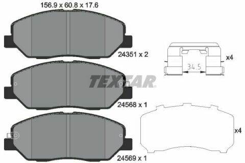 Колодки тормозные (передние) Hyundai Santa Fe/Kia Sorento 00- (Mando)