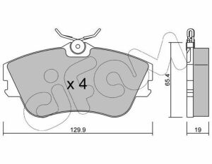 CIFAM VW Гальмівні колодки передн.T4 (15") сист.