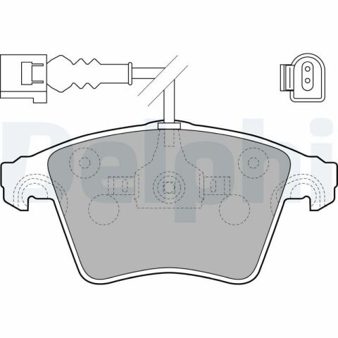 Колодки тормозные (передние) VW T5 03-(с датчиком)