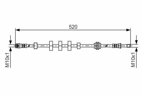 Шланг тормозной (передний) Audi A4/A5 07-17 (L=470mm)