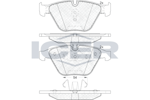 Колодки гальмівні (передні) BMW 3 (E90-93/F30/F80) 04-/5 (E60-61)/6 (E63-64)/7 (E65-67) 01-10/X1/Z4