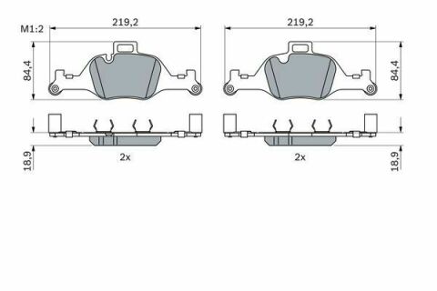 Колодки гальмівні (передні) BMW 3 (G20-21/G80-81)/X3-X6 18-/5 (G30/G31/F90)/6 (G32)/7 (G11/G12) 15-