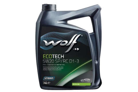 Моторна олива WOLF ECOTECH 5W-20 SP/RC D1-3, 4 літри