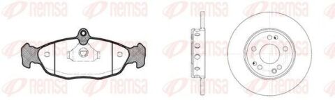 К-кт тормозов. бревна + диски astra f(t92) 1.4 si 93-01, corsa b(s93) 1.0 и 12v (f08, f68, m68) 96-00