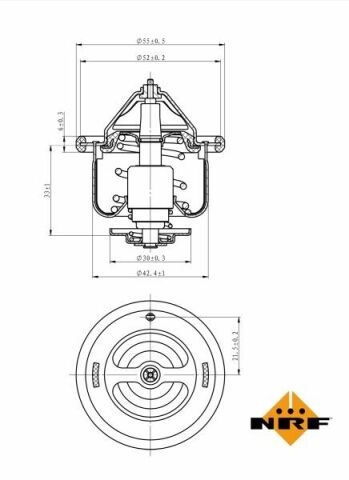 Термостат Daihatsu/Toyota Yaris 1.0-1.5 99- (80°C)