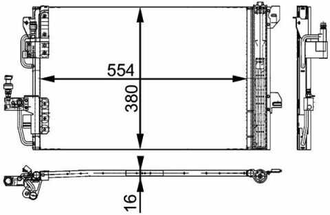 Радіатор кондиціонера Opel Astra G 1.4-2.2 98-09 (заміна на AC 337 000P)