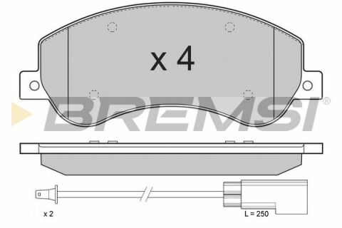 Гальмівні колодки перед. Transit (V347) 06- (RWD)