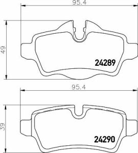 Тормозные колодки зад. MINI 06-15 1.6-2.0