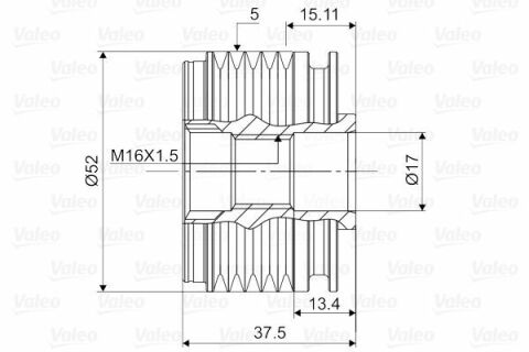 VALEO DB Шкив генератора W169/W245